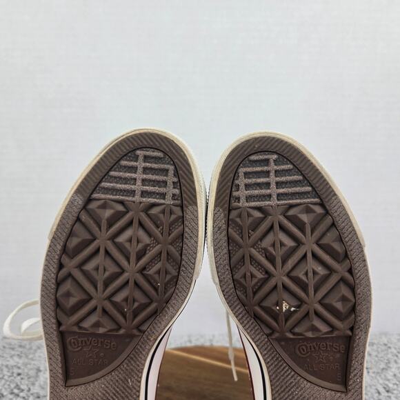 Converse CTAS All Star Hi Ox Cream Perforated Canvas Casual Y2K Sneaker Womens 7 - Picture 8 of 11